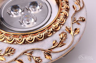 璀璨光影 歐式3W暖白光金色柳葉LED天花射燈，藝術(shù)與工藝的完美融合